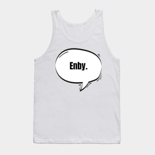 Enby Text-Based Speech Bubble Tank Top